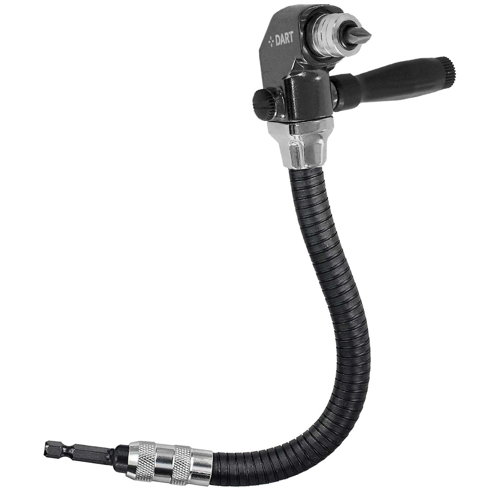 DART 300mm Flexible Angle Driver - Flexible Drill Bit Extension with Magnetic Bit Holder for Impact Driver - Right Angle Drill Attachment for Home Improvement