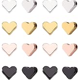 PH PandaHall Valentine Heart Beads, 40pcs Love Heart Spacer Beads 4 Color Brass Metal Spacers Gold Plated Loose Bead for Wedding Mother's Day Christmas Jewelry Making Bracelets Necklace
