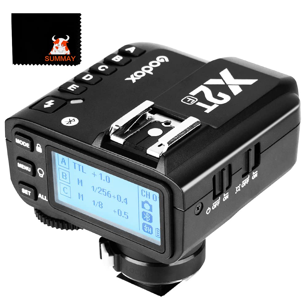 GODOX X2T-F TTL Flash Trigger for FUJIFILM Cameras 1/8000s HSS TTL Manual Function Trigger with Clean Cloth