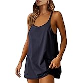 ANRABESS Women Athletic Dress Summer Tennis Workout Active Sports Mini Romper Dress Built in Shorts Travel Vacation Clothes