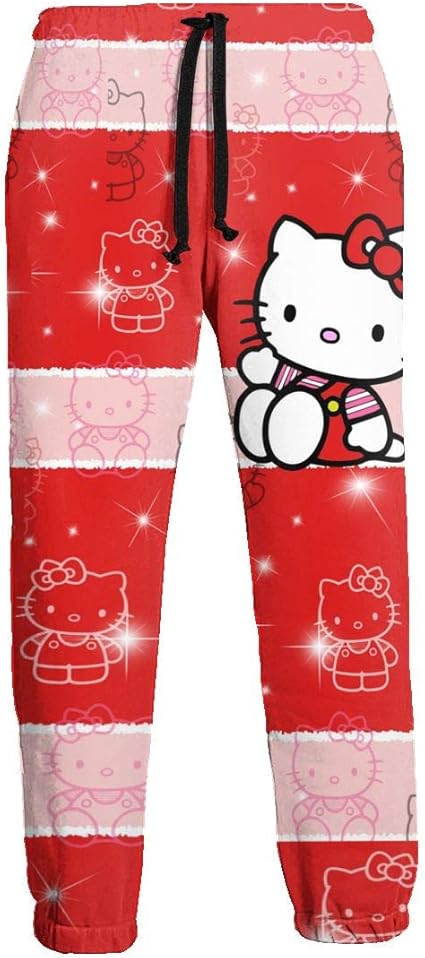 Jogging Hello Kitty Fille, Taille 134/140, Rouge, Takko, Coton/polyester, Très Bon état