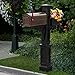 Mayne Inc. Westbrook Plus Mail Post - Black - 40.5in L x 8in W x 56.5in H - Standard Post, Arm Plus & Planter (5830-B)