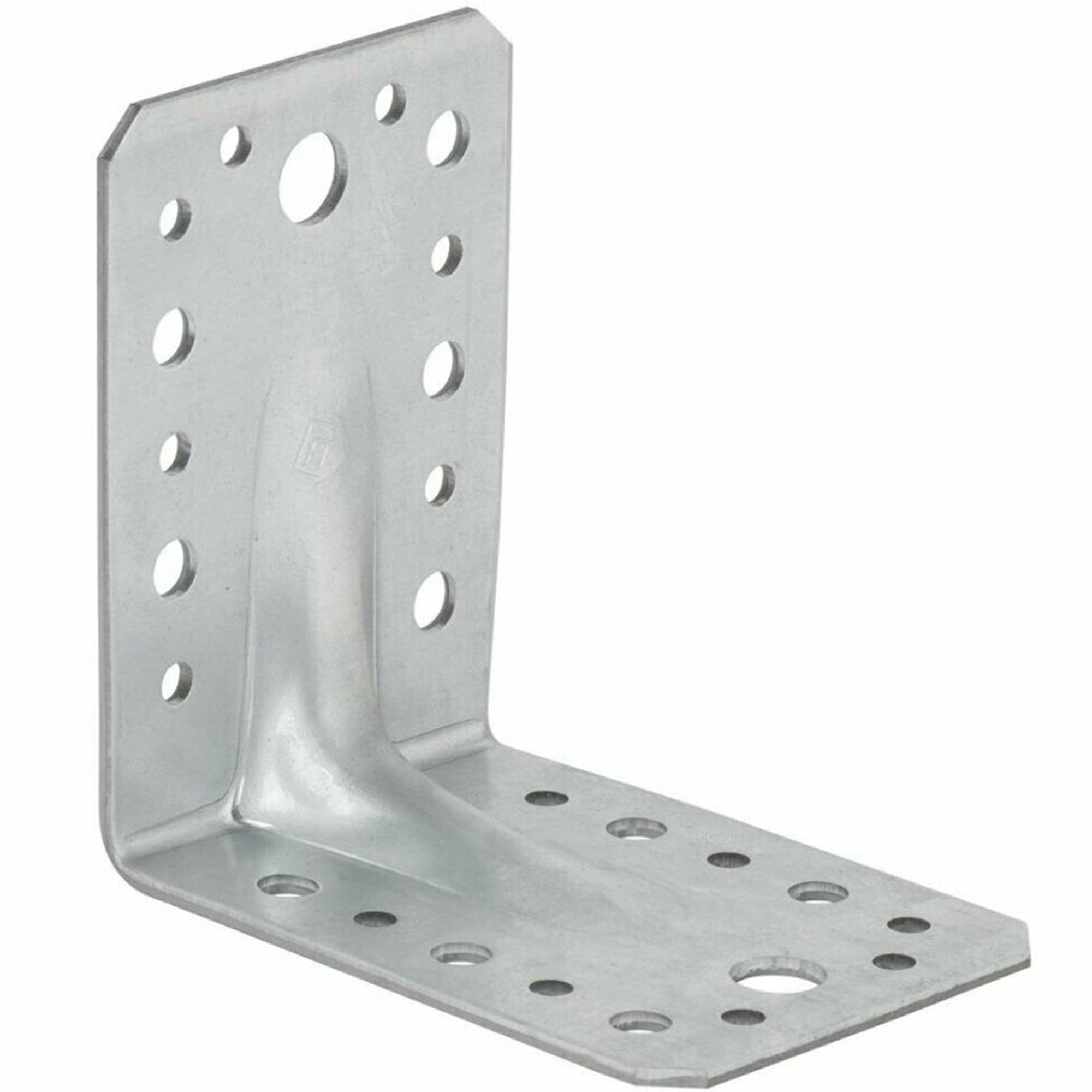 Angle Bracket Heavy Duty 2.5mm Galvanised Steel Metal Corner Braces for Joining, Bracing, and Reinforcing Pack of: 2 Size: 90x90x65x2.5mm