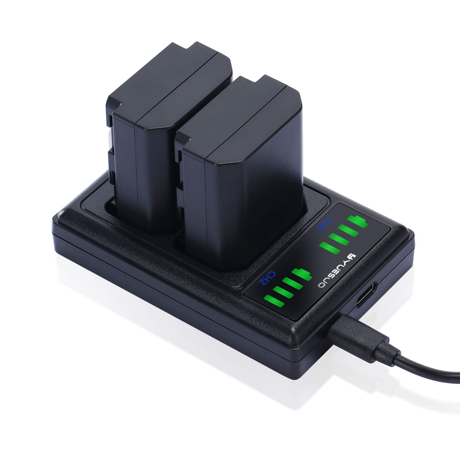 NP-FZ100 YUESUO Camera Battery Charger Set for Firmware 2.0 Sony Alpha A7 III A7R III A9 Sony Alpha 9 A7R3 a6600 a7R IV Alpha a9 II Alpha 9R A9R Alpha 9S Camera