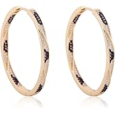 Z ZACHÉ Shinny Animal Leopard Print Earrings Cubic Zirconia Paving Gold Plated Women Hoop Earrings Statement Chunky Circle Huggie Earrings