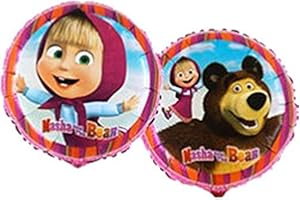 LEOFI 2 x Masha & The Bear Foil Balloon 18"/45cm