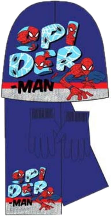 spiderman hat scarf and gloves set