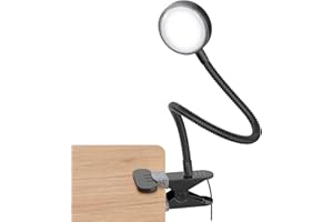 LEPOWER Clip on Light, Reading Lights for Books in Bed with 10 Brightness Levels & 3 Colors, Flexible 3W Bed Lights for Headboard, Desk, Perfect for Reading, Working & Studying -No AC Adapter