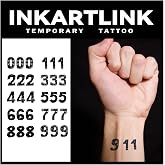 INKARTLINK Numbers Body Tattoos, 2 Sheets, Semi Permanent Style | Numbers Theme: Realistic water-resistant temporary ink art suits festivals, parties and daily styling.