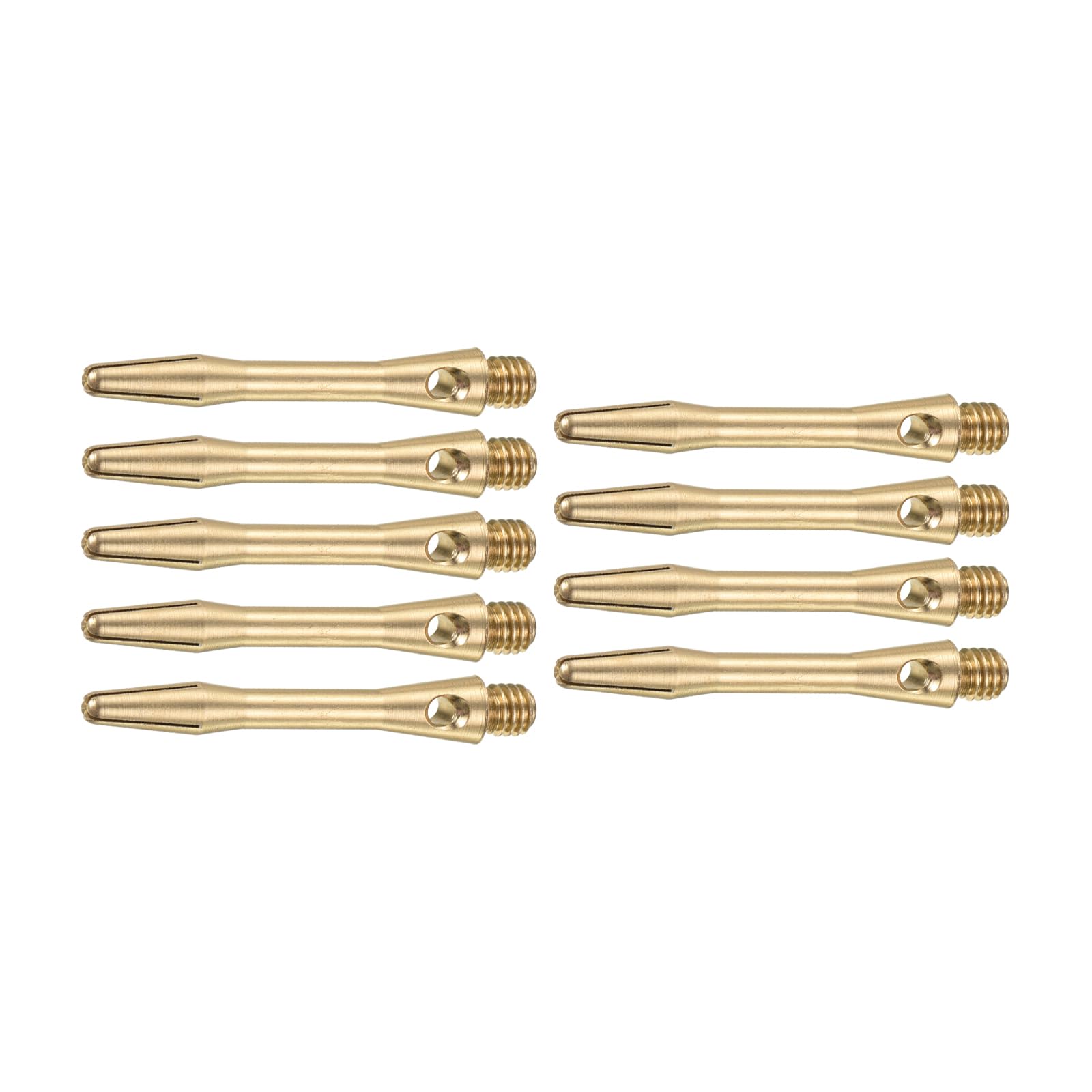 M METERXITY 9 Pack Darts Shafts - Aluminum Darts Stems Medium 2BA Thread, Apply to Darts Games/Darts Sports/Entertainmence/Party (35mm, Brass Tone)