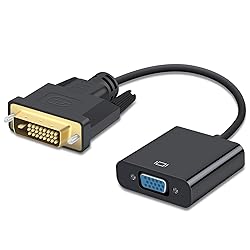 Aolcev DVI to VGA Adapter DVI-D 24+1 & DVI-I 24+5