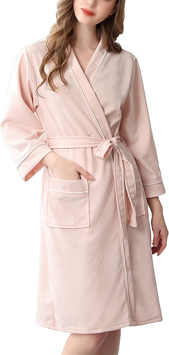 Womens Super Soft Bath Robes, All Seasons Luxury Shower Cotton Dressing