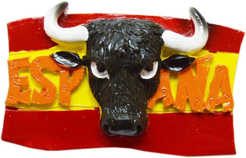 IMAN Nevera TAURINO Bandera España Toro 8 X 4,5 CM: Amazon.es: Hogar