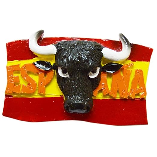 IMAN Nevera TAURINO Bandera España Toro 8 X 4,5 CM: Amazon.es: Hogar