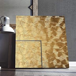 Crafted to Perfection Grand Style Gold Abstract Painting Artwork for Home Framed