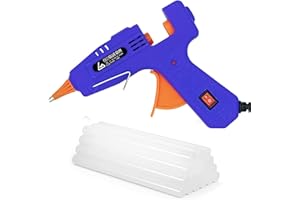 Liumai Glue Gun, Mini Hot Glue Gun Kit with 20 Glue Sticks, Hot Glue Guns for Crafts School DIY Arts Home Quick Repairs, Mini Glue Gun Blue