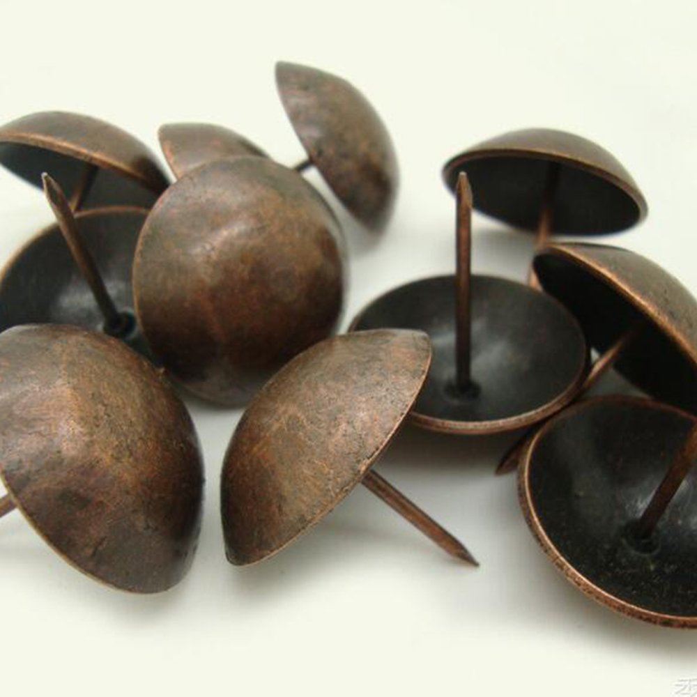Ferretería Ogquaton Tachuelas de latón antiguo Alfileres de clavos