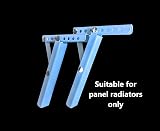 Czyz Kinga Radiator Shelf Brackets 2x White Adjustable Height Steel 15-50mm view 6
