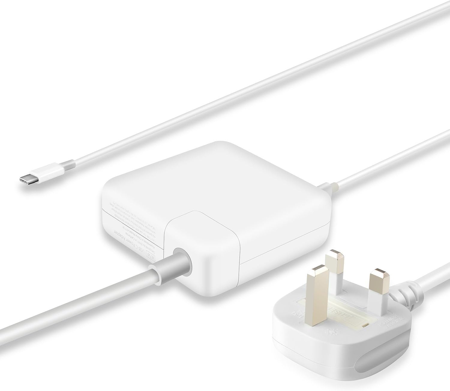 SIXNWELL 61W USB-C Power Adapter charger for MacBook Pro 13 inch 2016 Late，The macbook charger with 6Ft AC Extension Cable And USB-C Charge Cable (2m)