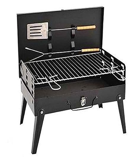 Sagrach Portable Briefcase Style Folding Barbecue Grill