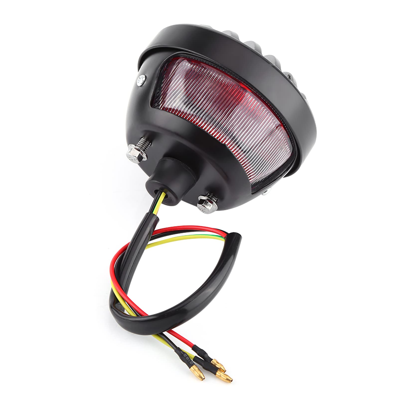 KIMISS Black Round Tail Brake Light for Bobber Chopper Scooters ATV