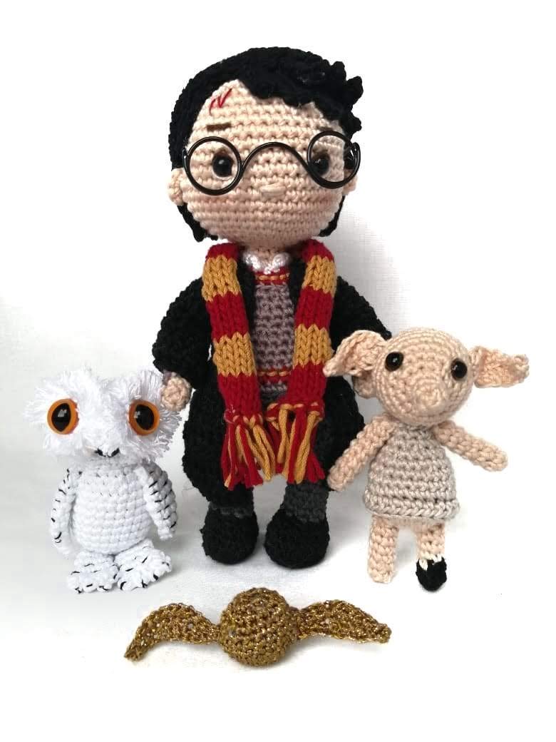 muñecos de harry potter tejidos