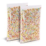 Teenitor Pack of 2 Mini Styrofoam Foam Balls 0.1-0.18 Inch Household School Arts Crafts Supplies Fits For Stick to Slime - Assorted Colors