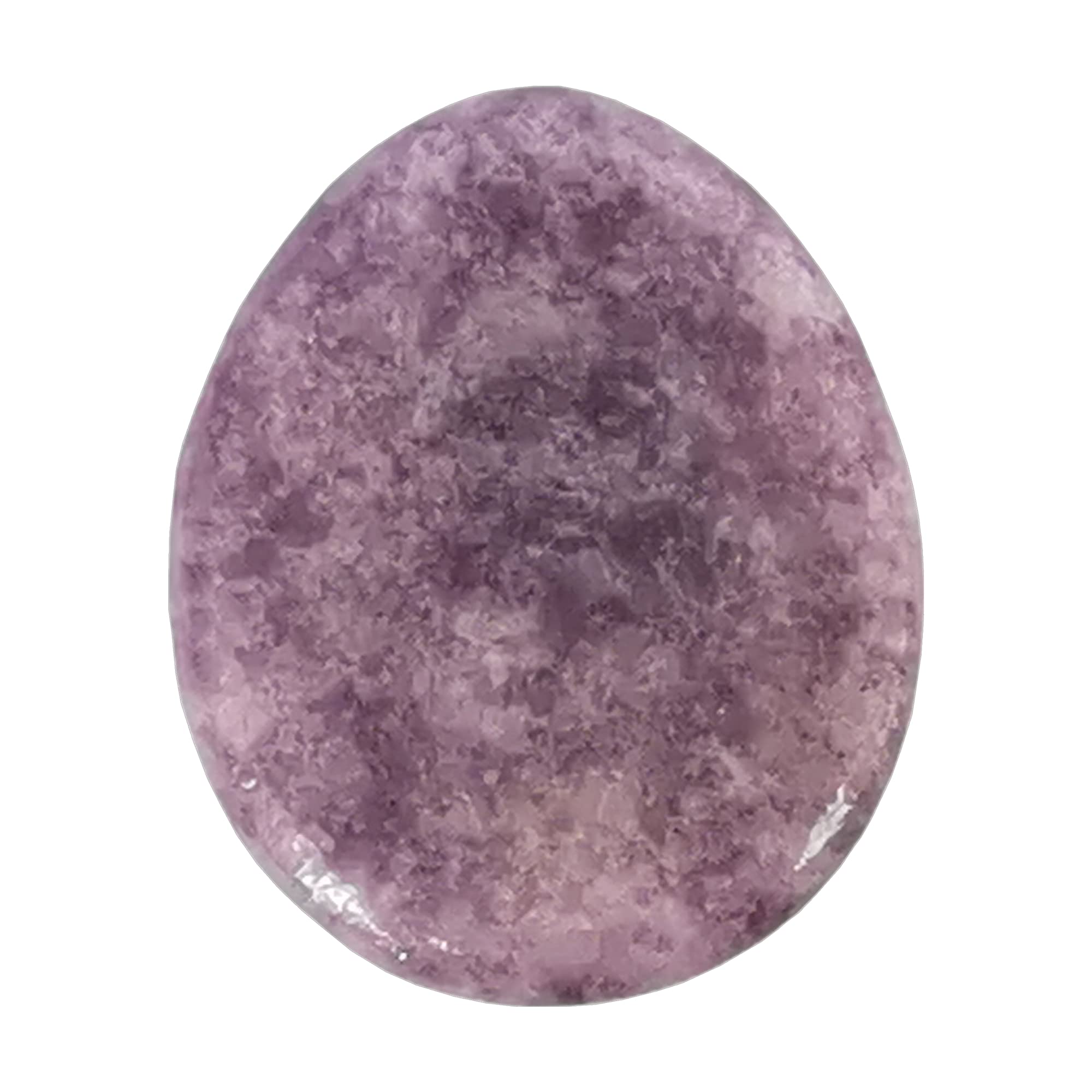 Manekieko Natural Purple Lepidolite Water Drop Chakra Thumb Worry Stone,Stress Relax Healing Reiki Crystal Pocket Palm Stones