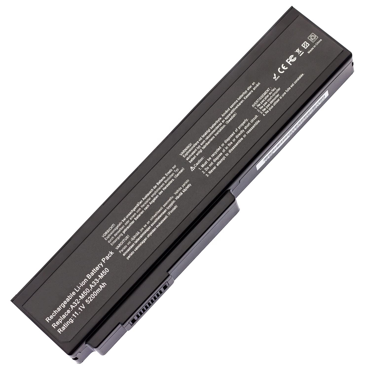7xinbox 5200mAh A32-M50 A33-M50 A32-N61 A32-X64 Laptop Battery compatible with ASUS N46 N56 N76 N61 N61D M50 M60 M50E N43JF N53JF G50 X55 M70 G51 G51J G60VX L50 M70SA N43 N53 X55 X55S X55SA X64JV