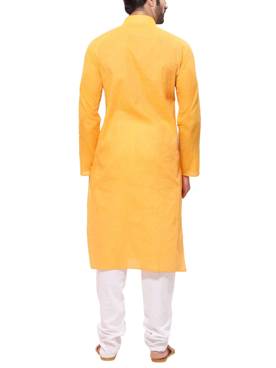 rg designers men's handloom yellow kurta pyjama