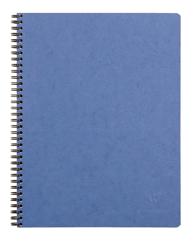 Clairefontaine Age Bag Wirebound Notebook, A4+, Square, 80 Sheets - Blue