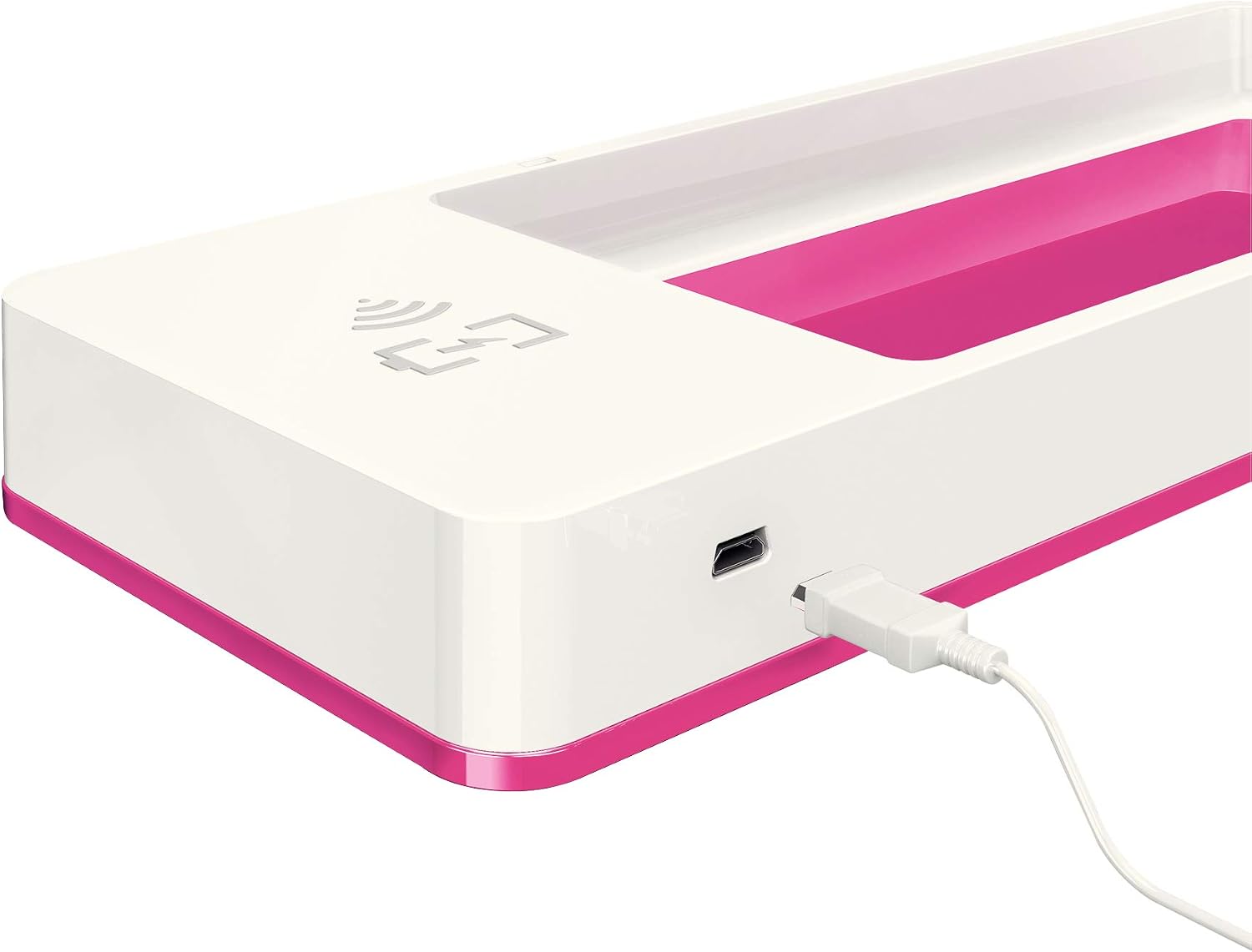 Leitz TS-120559 Wow Desk Organiser with Inductive Charger, Pink - Image 4