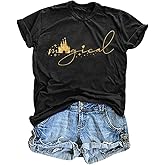 Magical Shirt for Women Magic Kingdom Tshirt Family Vacation Tee Castle Graphic Short Sleeve Tops