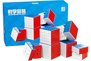 Moyu Meilong 2x2 3x3 4x4 5x5 6x6 7x7 Educational Cube Set Stickerless Speed Cubes Bundle Gift for Children Adults 6 Pack