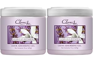 Clear Air 15oz Gel Odor Eliminator - Absorb & Remove Strong Odors from Pets, in Bathrooms, Basements, Garage, Cars, RVs & Boa