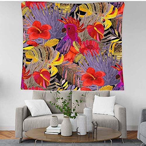 QLIYT Tropical Bird Tapestry Indian Mandala Bohemian Tapestry Wall Tapestry Wall Hanging Mandala Wall Hanging