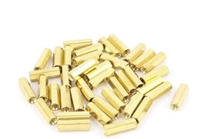 Dahszhi 50Pcs M3 Female Thread Hexagonal Hex Brass Pillar Standoff Spacer 15mm Long