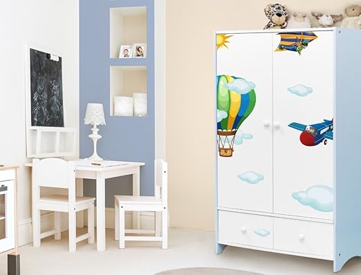 Wandtattoo Kinderzimmer Möbelsticker Set Flugzeuge Zum Kleben Möbelaufkleber