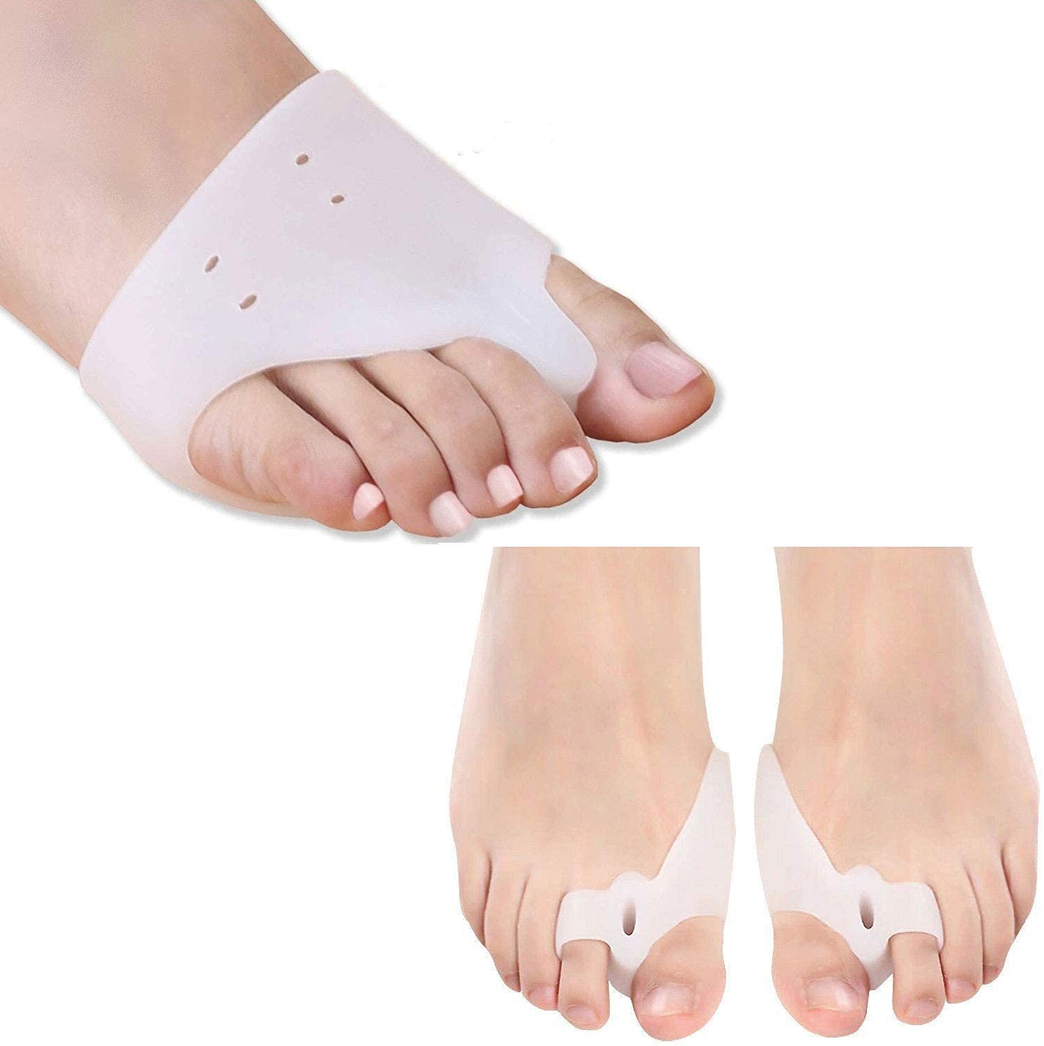 Pedimend Metatarsal Pads for Metatarsalgia Morton's Neuroma & Pedimend Gel Bunion Guard Pads | Hallux Valgus Deformity Correction Splint | Big Toe Bunion Protector for Shoes