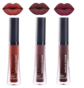 ONELOOK Blue Heaven Elegance Matte Lip Color Waterproof, Combo, Pack of 3 (Shades-2, 7, 8)