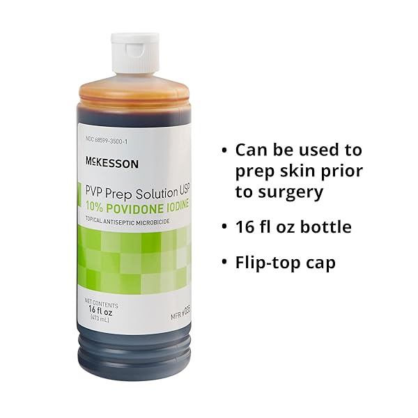 MCKESSON PVP PREP SOLUTION USP, 10% POVIDONE-IODINE, 16 OZ, 1 COUNT
