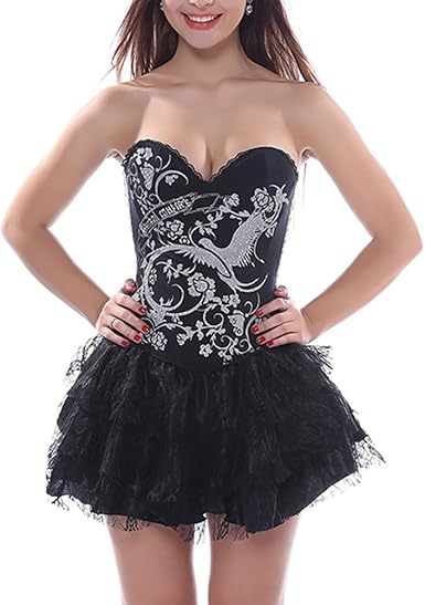 black bustier top dress