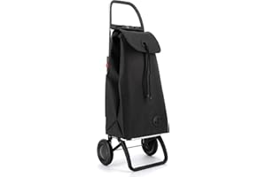 ROLSER I-Max Tweed 2 Wheel Foldable Shopping Trolley - Black