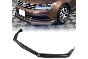 GENERIC Q1-TECH, Front Bumper Lip fit for Compatible with 2015-2018 Volkswagen Jetta MK6.5, Front Bumper Lip Spoiler Air Chin Body Kit Splitter, ABS, 2016 2017 (Matt Black)