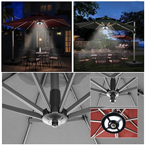 Dr. Prepare Patio Rechargeable Umbrella Light with Cordless 36 LEDs, 2 Lightning Modes, and 3 Rechargeable-Battery Included for Patio Umbrellas, Camping Tents, or Other Outdoor Use - Cool Light - Thumbnail 4