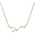PAVOI 14K Gold Plated Astrology Constellation Horoscope Zodiac Necklace 16-18"