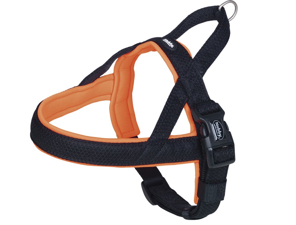 Nobby Preno Mesh Norwegian Harness, 75 - 98 cm+62 cm/40 - 45 mm, Neon Orange