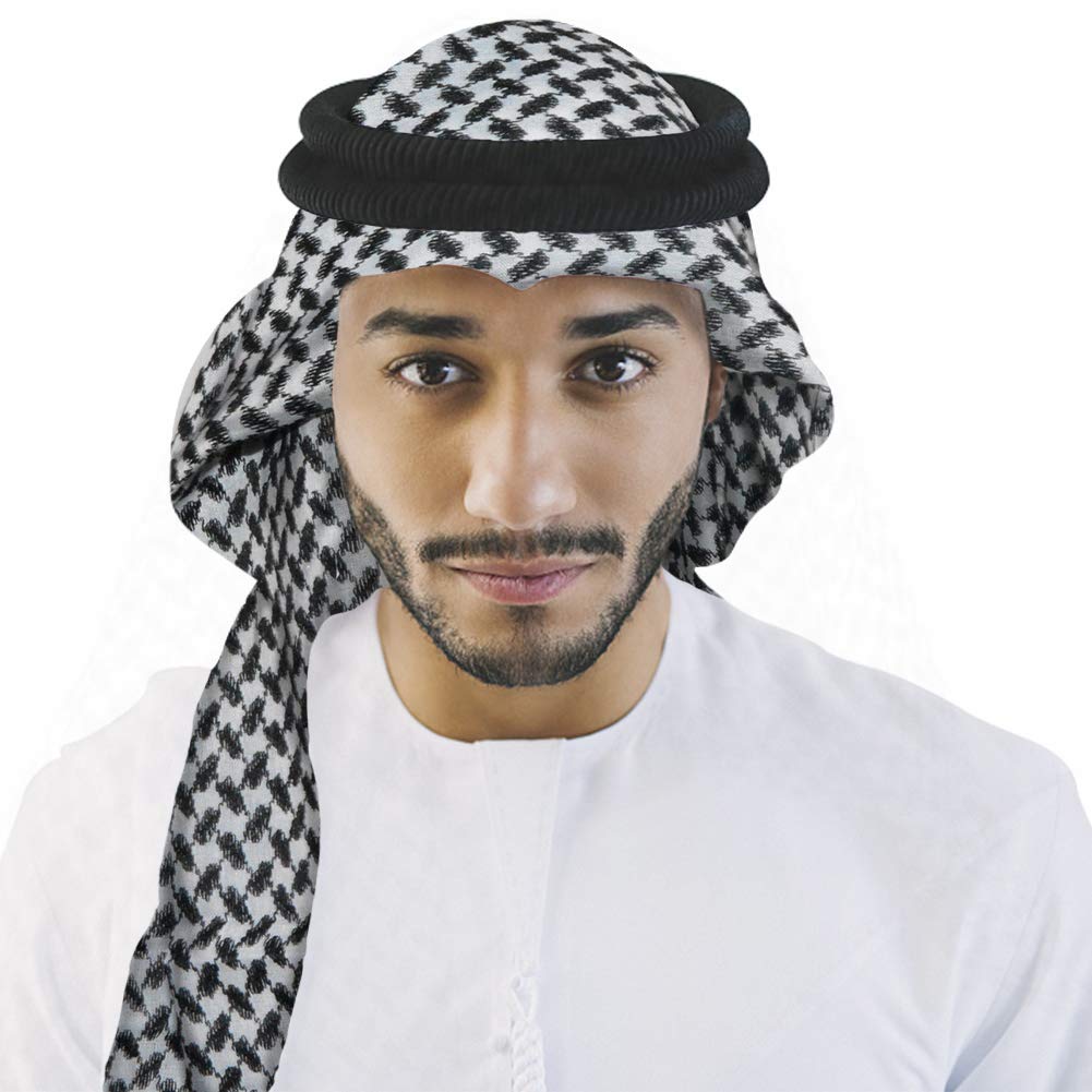 Homelex Arab Kafiya Keffiyeh Arabic Muslim Head Scarf For Men