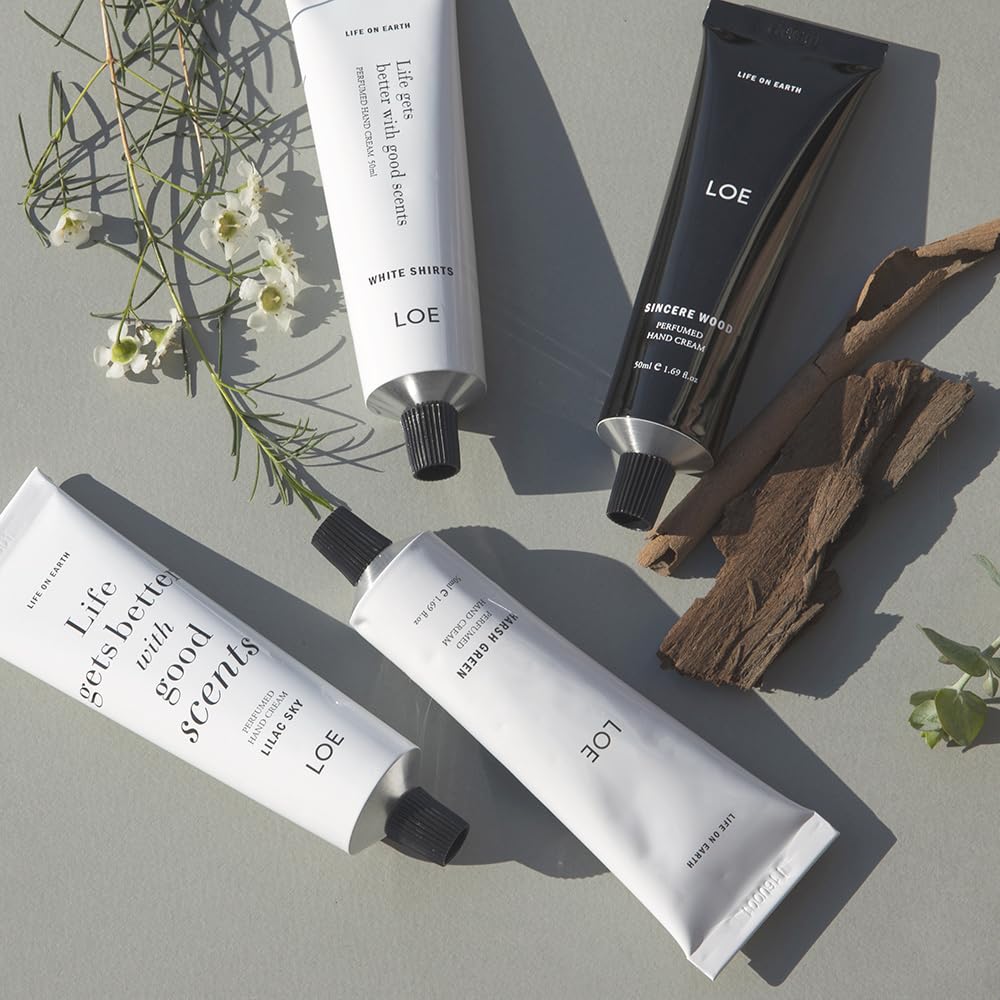 LOE Life On Earth perfumed hand cream, 50ml/1.69fl oz (PEACH&TEA)