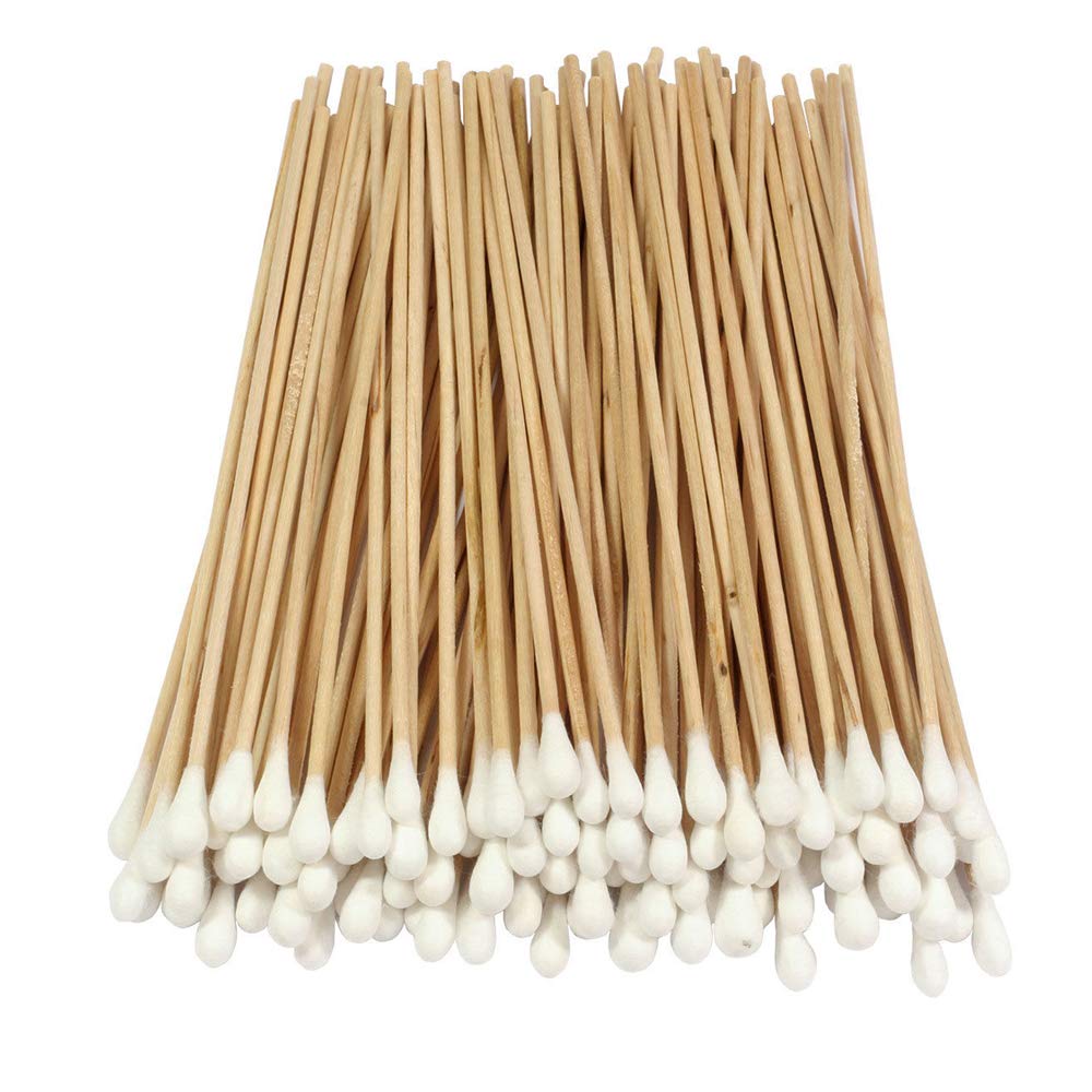 Cotton Swab Applicator Swabs 6" Extra Long Wood Handle